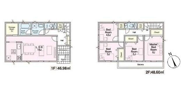 (2号棟)、価格2988万円、4LDK+S、土地面積150.95m2、建物面積95.58m2