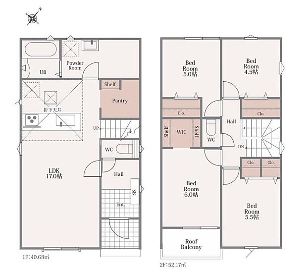 (1号棟)、価格4680万円、4LDK、土地面積121.23m2、建物面積101.85m2