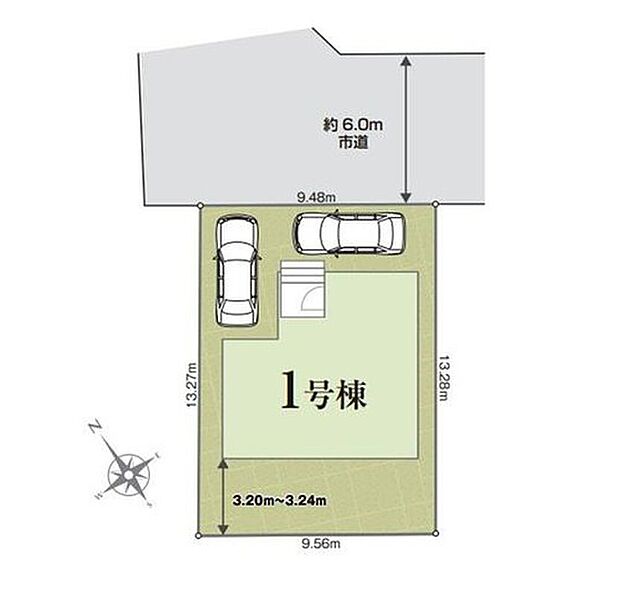 【全体区画図】◎カースペースはお車2台をご用意しました♪
◎長期優良認定住宅♪
◎通行人の視界が届きにくいお庭もございます♪