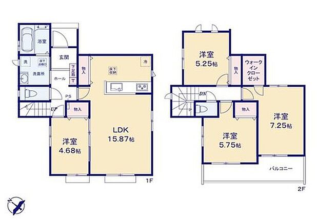 【4LDK】WIC付きで収納豊富な4LDKのお住まいです♪
人気の対面式キッチン♪
キッチン収納が更に家事を快適にしてくれます♪