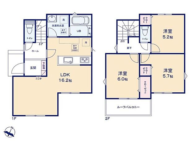 (1号棟)、価格2780万円、3LDK、土地面積102.4m2、建物面積80.31m2