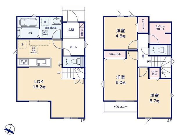 (2号棟)、価格2680万円、3LDK、土地面積102.4m2、建物面積80.32m2