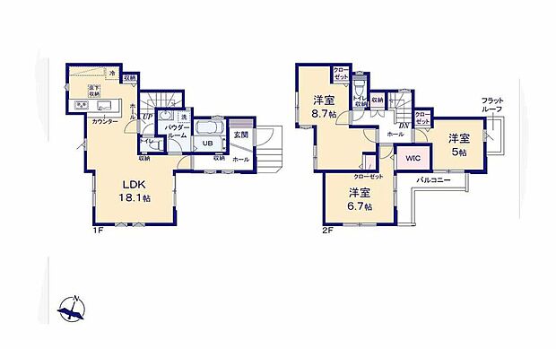 (1号棟)、価格4899万円、3LDK、土地面積99.38m2、建物面積94.41m2