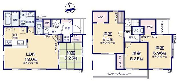 (1号棟)、価格5930万円、4LDK、土地面積135.76m2、建物面積104.87m2