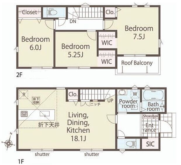 (2号棟)、価格5380万円、3LDK、土地面積122.93m2、建物面積93.15m2