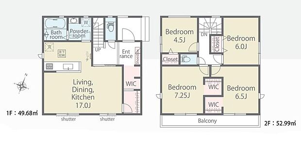 (２号棟)、価格4480万円、4LDK、土地面積135.11m2、建物面積102.67m2