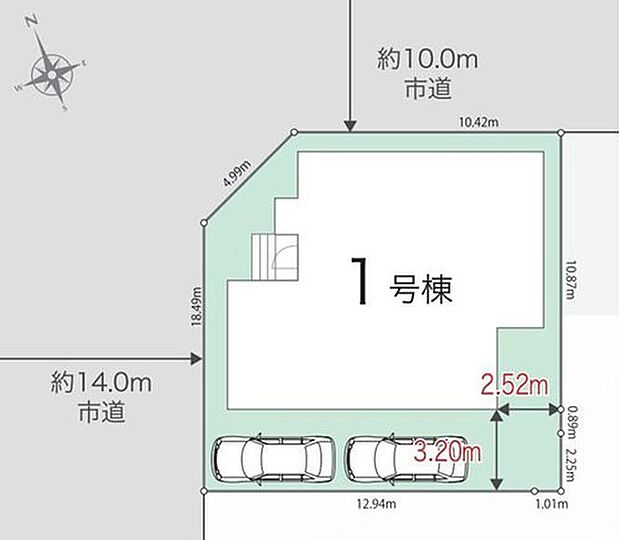 【区画図】カースペース2台対応！スーパーオザムや新町小学校徒歩10分圏内など周辺施設が充実し、青梅インターへのアクセスも良く、毎日の通勤やお出かけのフットワークが軽くなります☆

