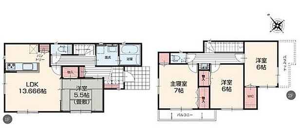【4LDK】収納力豊富なウォークインクローゼットを設置。
洋服や小物類など、目的に応じてすっきり美しい収納を実現します♪