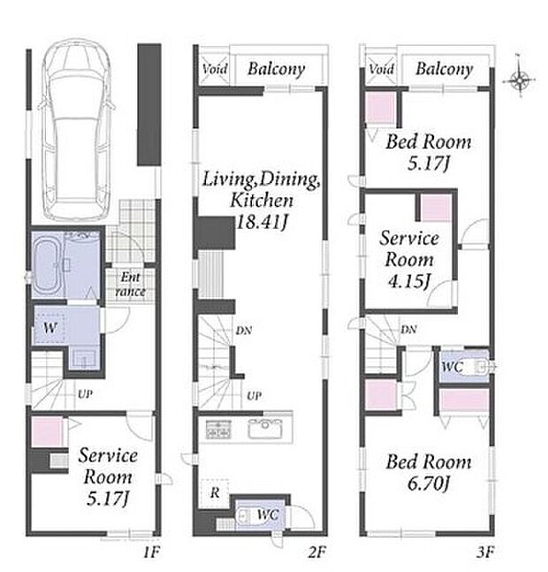 1号棟 4LDK 5180万円 土地面積56.82m2 建物面積109.92m2