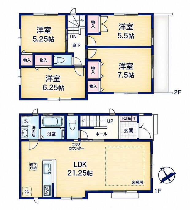 3号棟 7,798万円 土地面積127.53m2(38.57坪)建物面積101.85m2(30.80坪)