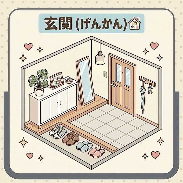 【玄関】大容量の収納付き！散らかりがちな玄関もこれならサッと一瞬でキレイ。