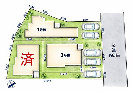 最終2棟！全棟車2台並列駐車可♪ 