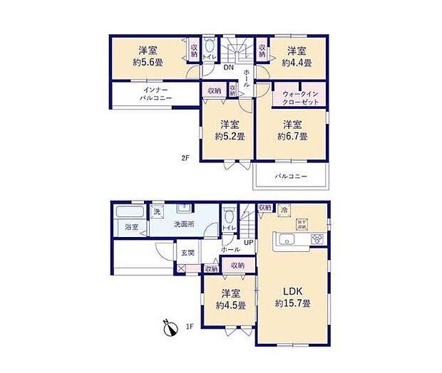 (2号棟)、価格3780万円、5LDK、土地面積145.47m2、建物面積111.79m2