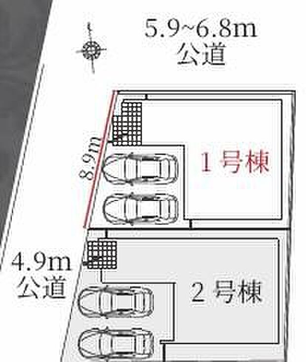 １号棟　４，１９９万円
２号棟　３，８９９万円