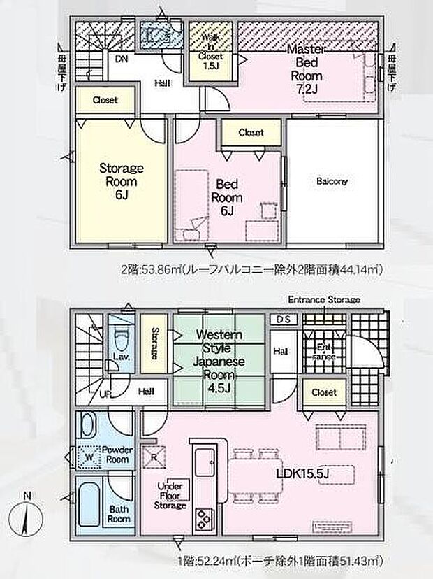 (３号棟)、価格3390万円、4LDK、土地面積123.29m2、建物面積106.1m2