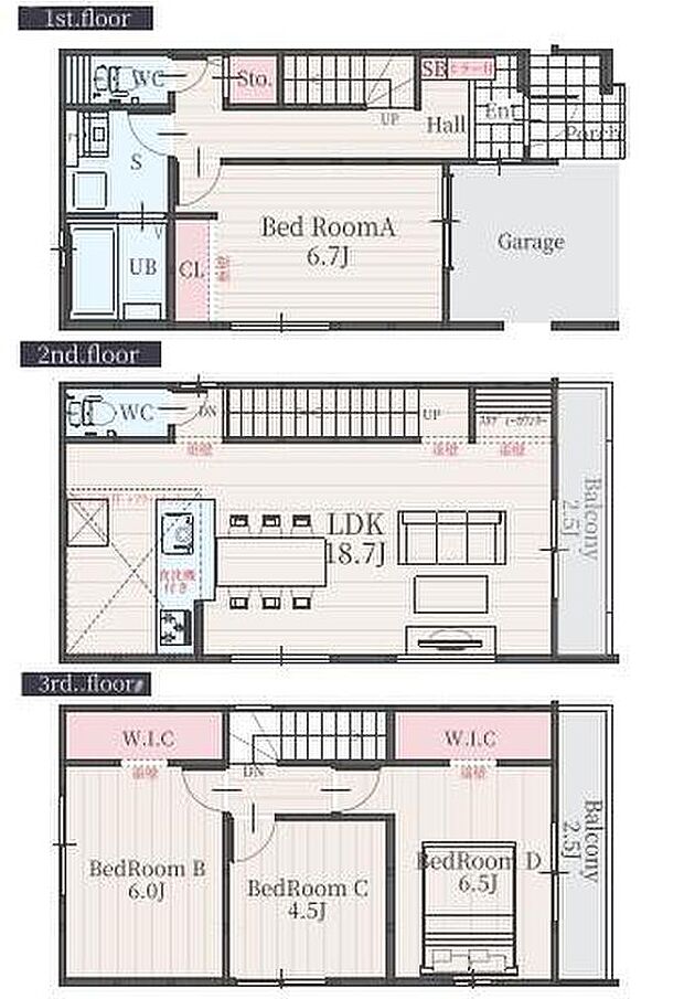 (１号棟)、価格4199万円、4LDK、土地面積76.35m2、建物面積113.43m2