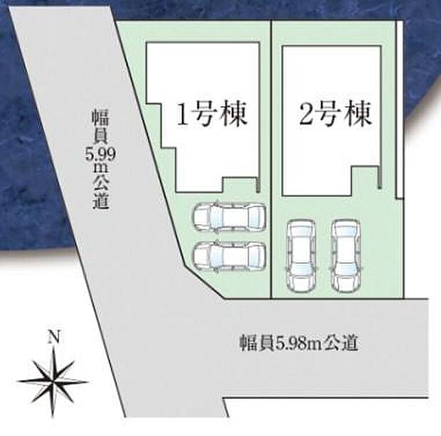 １号棟　３，５９０万円
２号棟　３，４９０万円