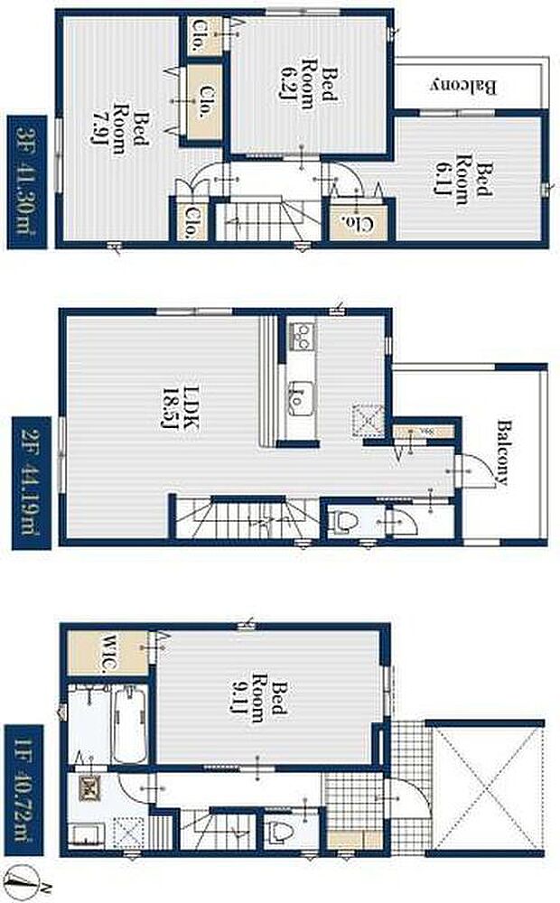 (１号棟)、価格3780万円、4LDK、土地面積82.85m2、建物面積126.21m2