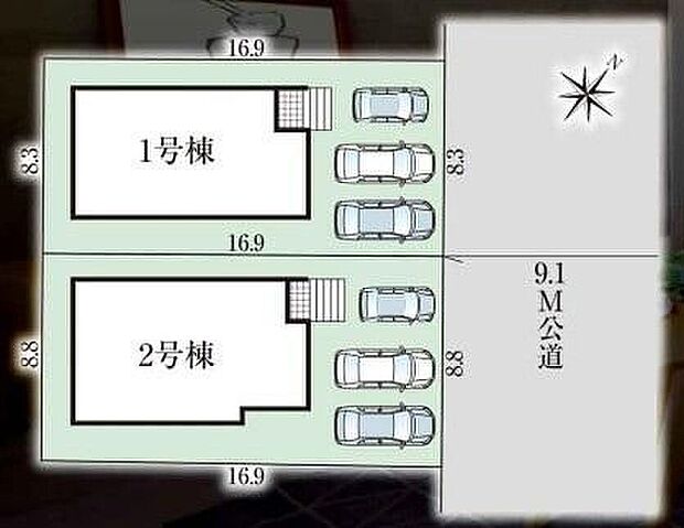 １号棟　４６９９．５万円
２号棟　４７９９．５万円