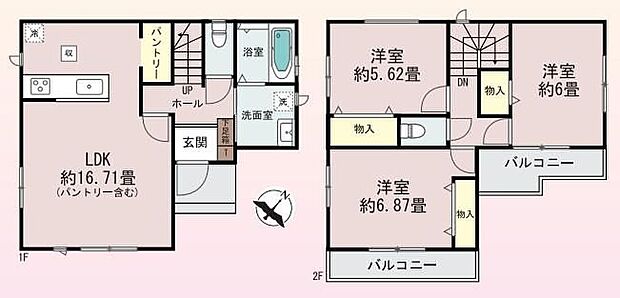 (B号棟)、価格4290万円、3LDK、土地面積106.58m2、建物面積84.37m2 