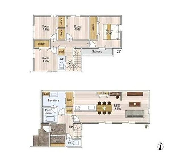 (2号棟)、価格3490万円、4LDK、土地面積151.69m2、建物面積106.88m2