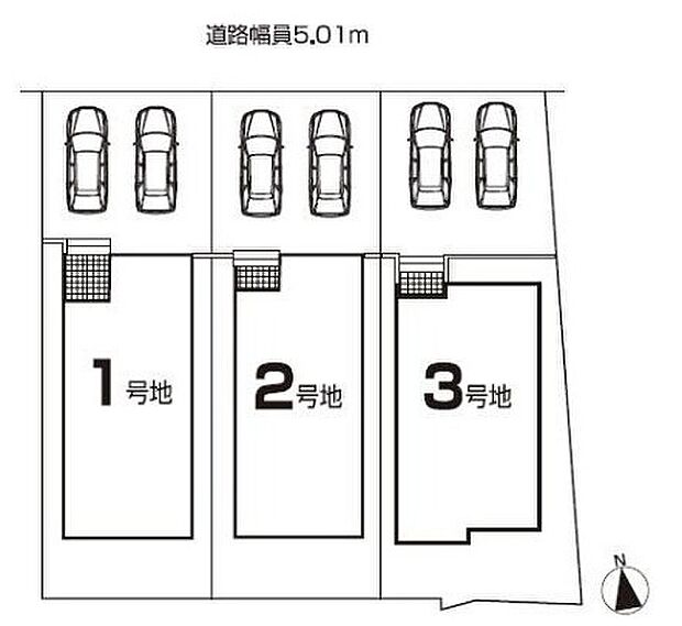 １号棟　３，８９０万円
２号棟　３，８９０万円
３号棟　３，８９０万円