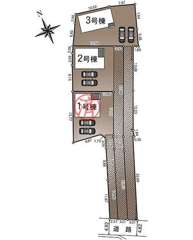 1号棟 ご成約済み
2号棟 3,690万円
3号棟 3,790万円