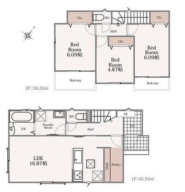 (A号棟)、価格3890万円、3LDK、土地面積128.32m2、建物面積83.54m2