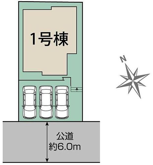 【全体区画図】１号棟　４，９８０万円