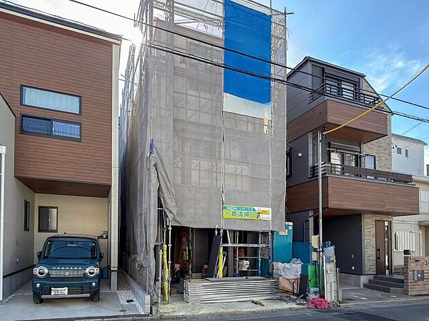 【現地外観写真】建築中のためモデルハウスで構造説明会を開催しております☆設備や構造などご説明いたします！お気軽にお問い合わせください♪