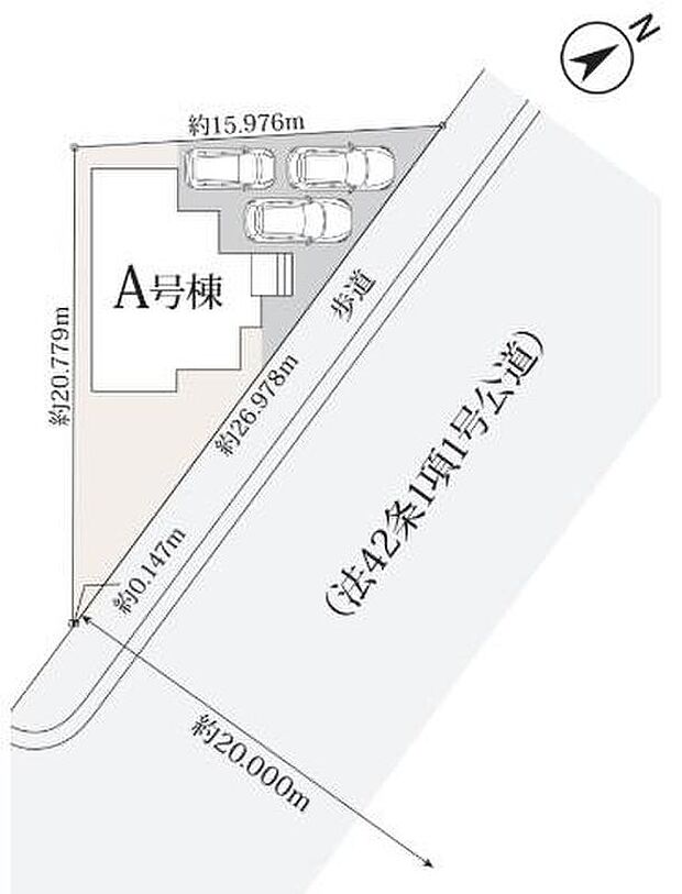 【全体区画図】A号棟　４，４９０万円