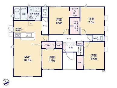 対面式キッチン仕様の約１６．５帖リビング♪リビングに隣接した洋室はお子様のお昼寝場所にも◎♪玄関がすっきり片付くシューズインクローク付き♪WICがあり、各所・各居室にクローゼットを配置し収納豊富♪ 