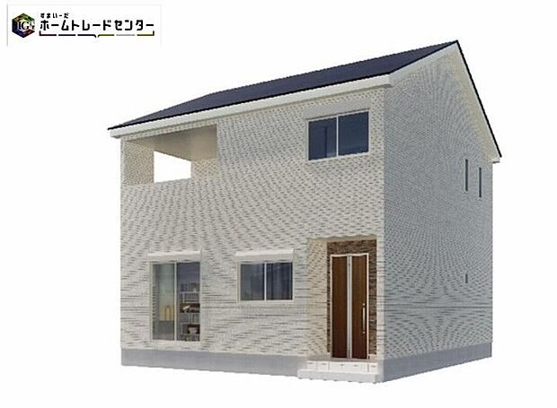 【完成予想図(外観)】(2号棟)完成予想図建築中のためモデルハウスで構造説明会を開催しております☆設備や構造などご説明いたします!お気軽にお問い合わせください♪