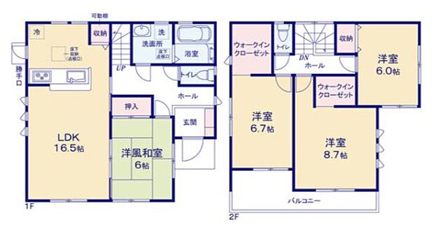 全室南向きで陽当たりの良い間取りです