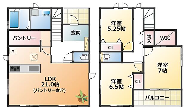 南向きで陽当たりの良い間取りです