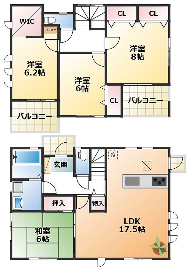 全室南向きで陽当たりの良い間取りです