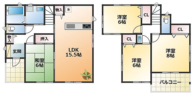 全室南向きで陽当たりの良い間取りです