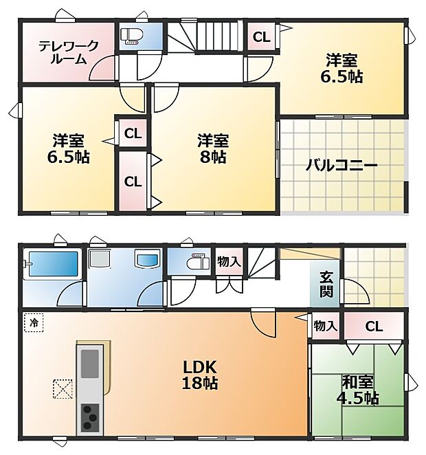 全室南向きで陽当たりの良い間取りです