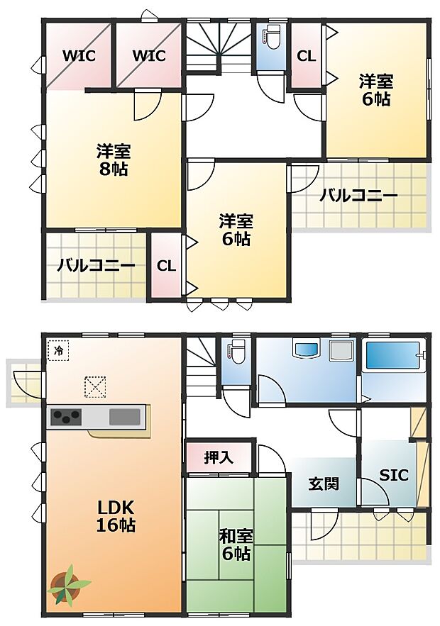 全室南向きで陽当たりの良い間取りです