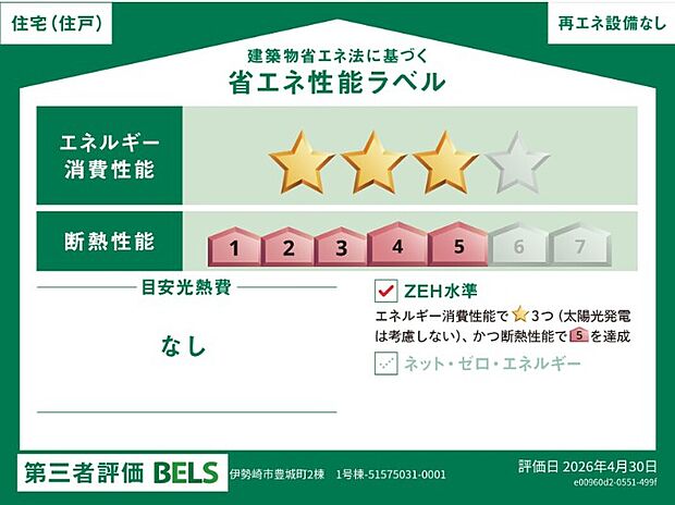 １号棟　省エネ性能ラベル