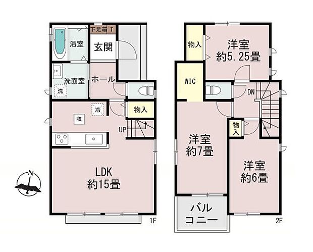 全居室収納付きで便利です。