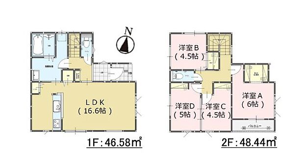 全居室収納付きで便利です。