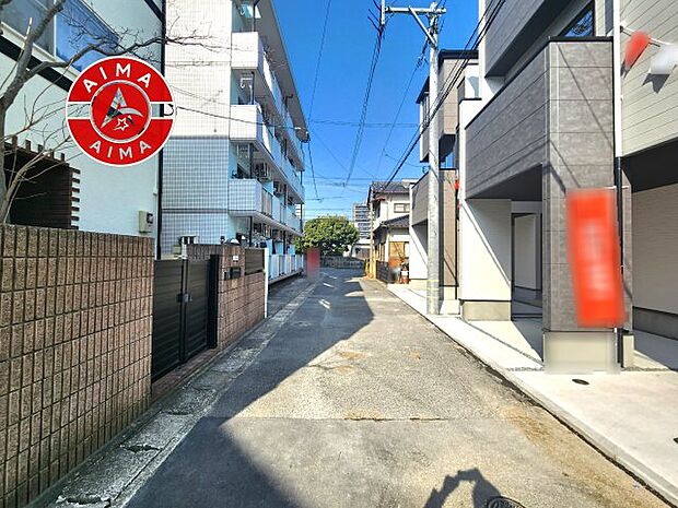 【外観】前面道路含む現地の写真です。