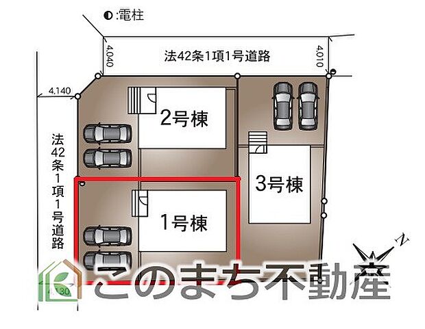 前面道路も広くお車の入出庫がしやすいのが特徴です！