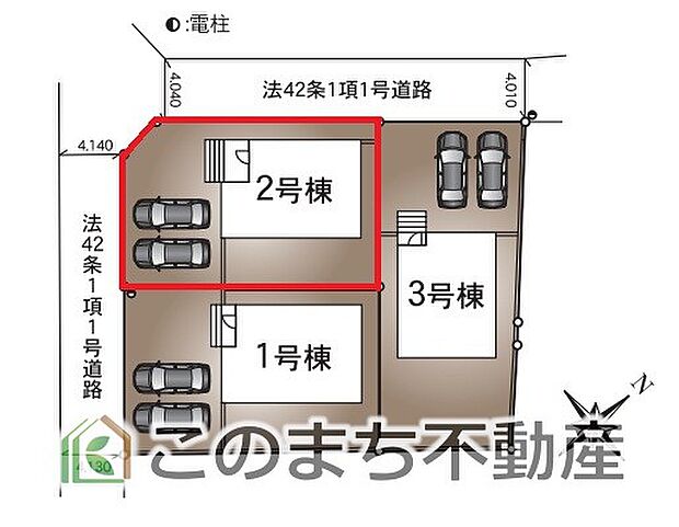 前面道路も広くお車の入出庫がしやすいのが特徴です！