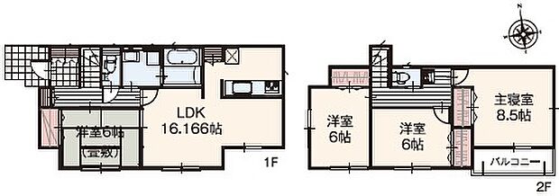 全部屋南向きで明るい室内が特徴☆