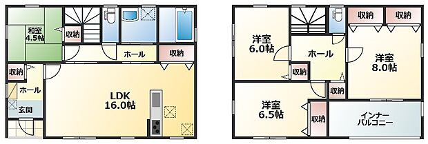 南向きで明るい室内が特徴