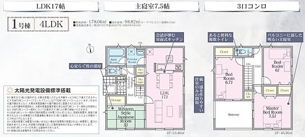 南向きで日当たり良好な間取りです
