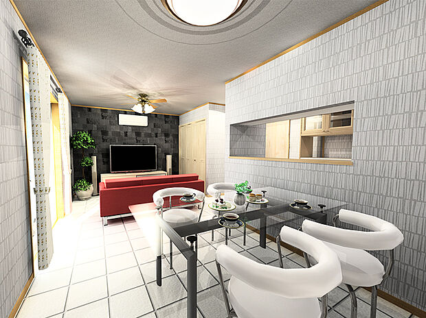 【内観イメージパース】ライフスタイルに合わせてプランニングが可能です。(建物価格1770万円、建物面積100m2)