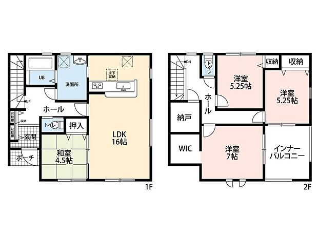 4198万円、4LDK+S(納戸)、土地面積150.01m2、建物面積114.27m2 LDKは隣接の和室を合わせると20帖以上の開放感あふれる空間です。2階は洋室が3部屋あるので、お子様が大きくなっ